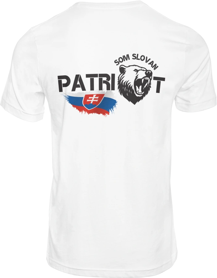 Pánske tričko SOM SLOVAN PATRIOT biele