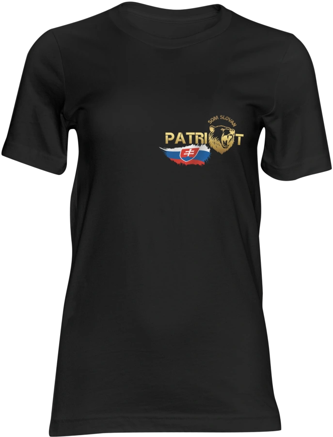 Dámske tričko SOM SLOVAN PATRIOT čierne