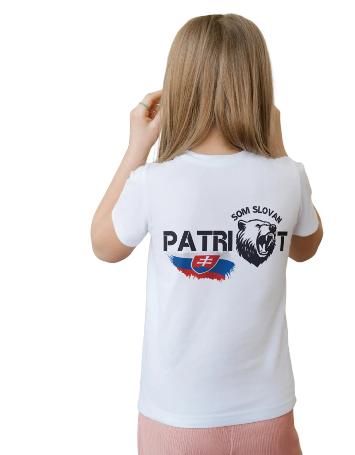 Detské tričko SOM SLOVAN PATRIOT biele