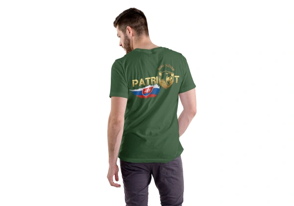 Pánske tričko SOM SLOVAN PATRIOT khaki 1
