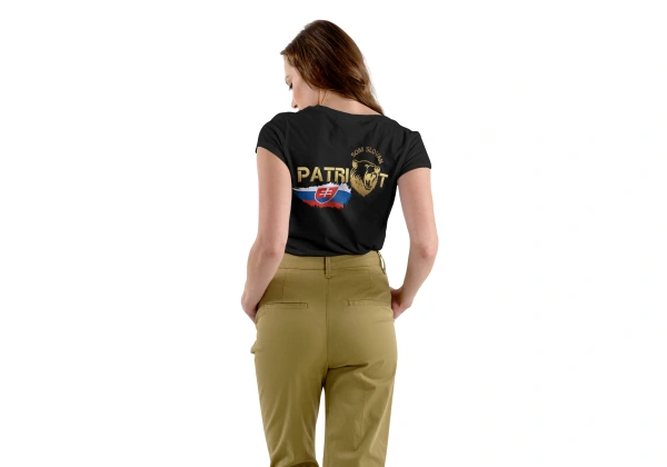 Dámske tričko SOM SLOVAN PATRIOT čierne 1