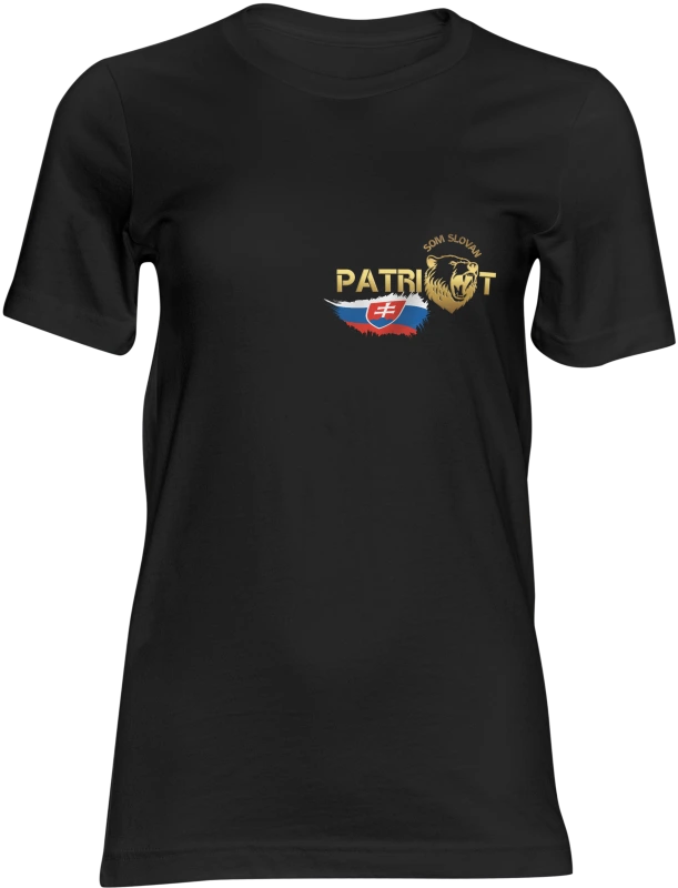 Dámske tričko SOM SLOVAN PATRIOT čierne