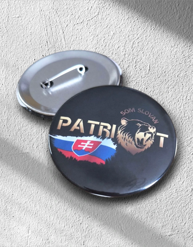 Odznak s logom SOM SLOVAN PATRIOT